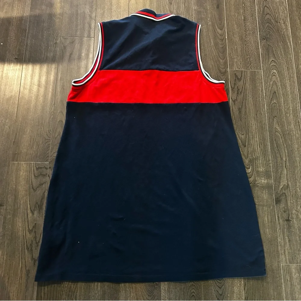 Tommy Hilfiger Dark Blue Polo with Red and White Collar - Picture 6 of 9